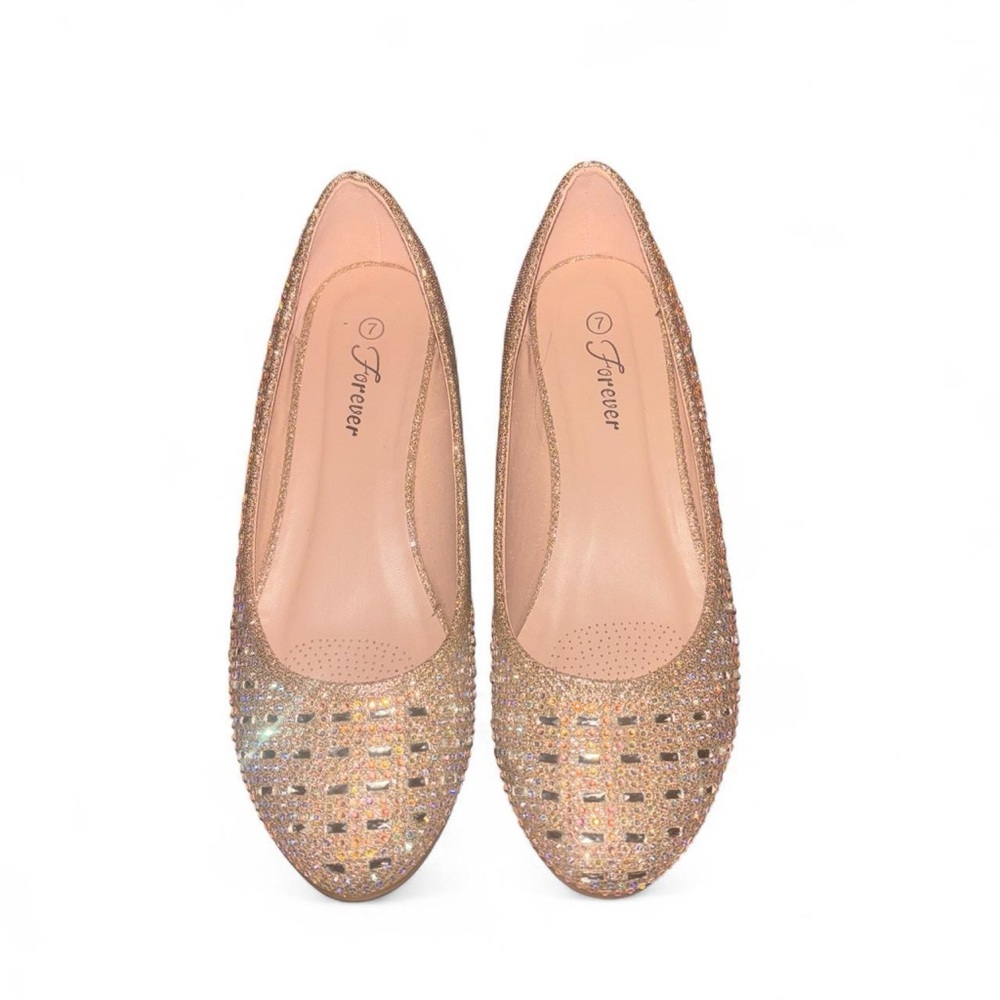 Forever 21 Glittering Loafers - Gold